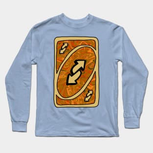 Trippy orange Uno reverse card Long Sleeve T-Shirt